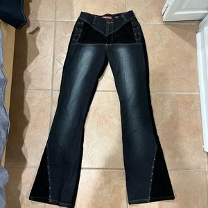 Vintage low rise lace up jeans by Miss Valesi